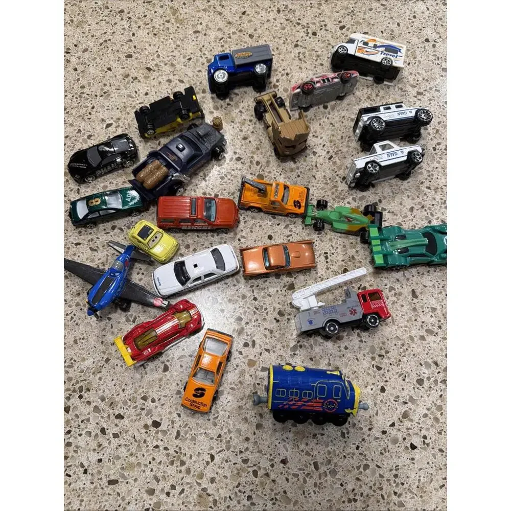 Vintage Toy Lot — Cars Trains & Planes | Mixed Diecast & Plastic Vehicle Bundle